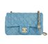Denim Pearl Crush Mini Rectangular Flap, front view